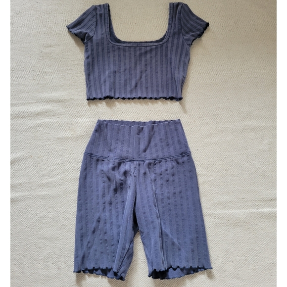 Womens Aerie offline Grove matching set size medium purple/blue - Picture 3 of 9